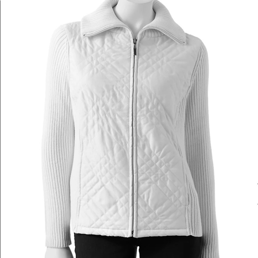 Croft & Barrow quilted sweater jacket women’s size Petite Small